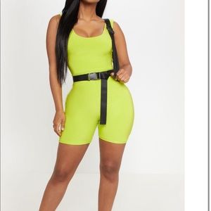Lime green BNWT Silk Scoop Neck Unitard